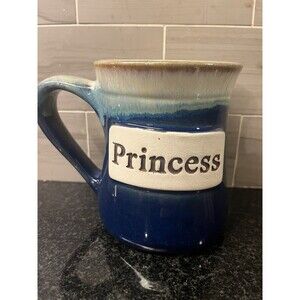 Tumbleweed Pottery Large Mug "Princess” - Blue & Beige